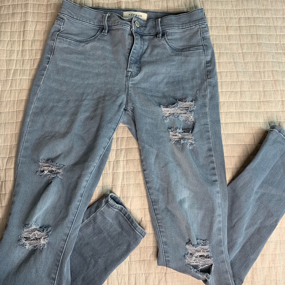 PAC sun greyish blue super stretch skinny jeans
